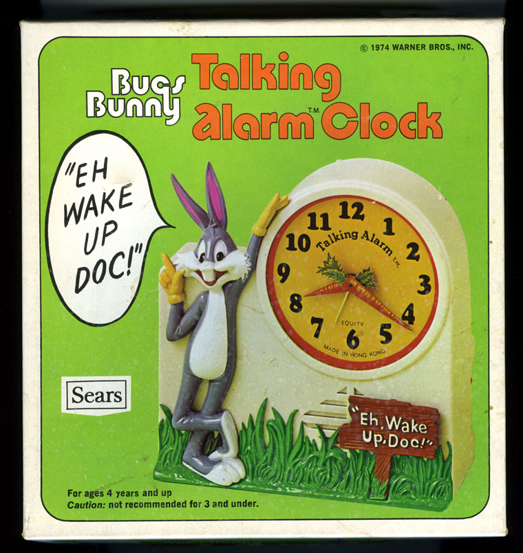 BUGS BUNNY POP UP TALKING ALARM deals CLOCK Vintage 1993 Looney Tunes cartoon rabbit